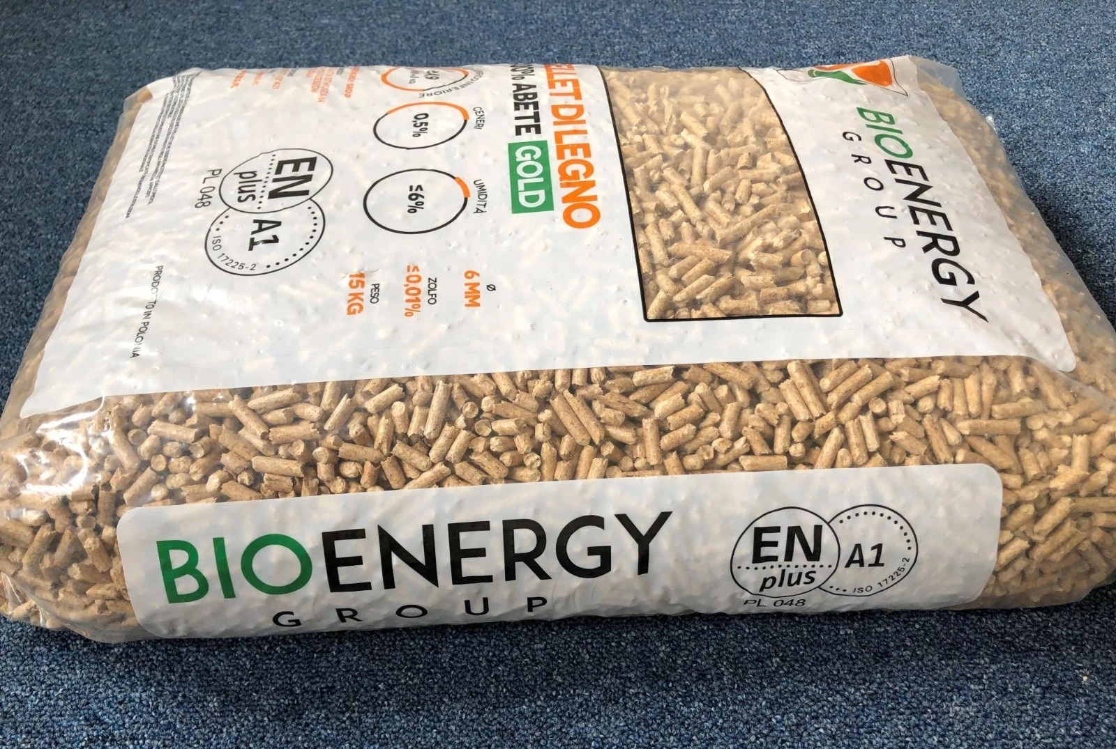 Holzpellets 6 mm ENplus A1 – 975 kg Palette (65×15 kg)