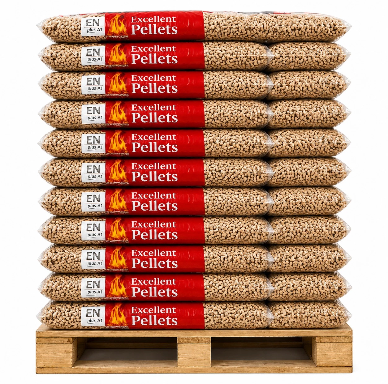 Premium Holzpellets 990kg Palette 66x15kg 6mm ENplus A1 DINplus Excellent Pellet