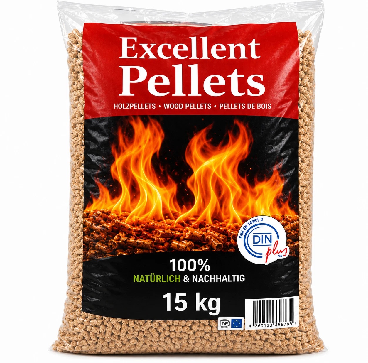 Premium Holzpellets 990kg Palette 66x15kg 6mm ENplus A1 DINplus Excellent Pellet
