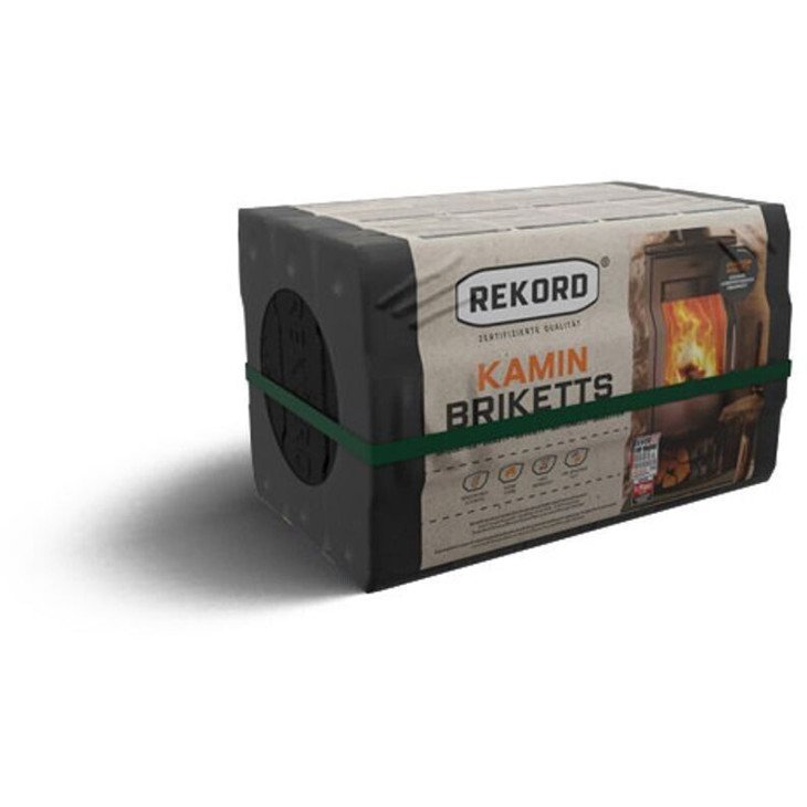 REKORD Kaminbriketts – 90 x 10 kg Palette für effizientes Heizen